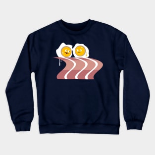 Funny fried eggs in bed Crewneck Sweatshirt